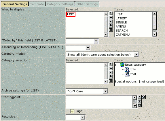 tt_news Configuration information